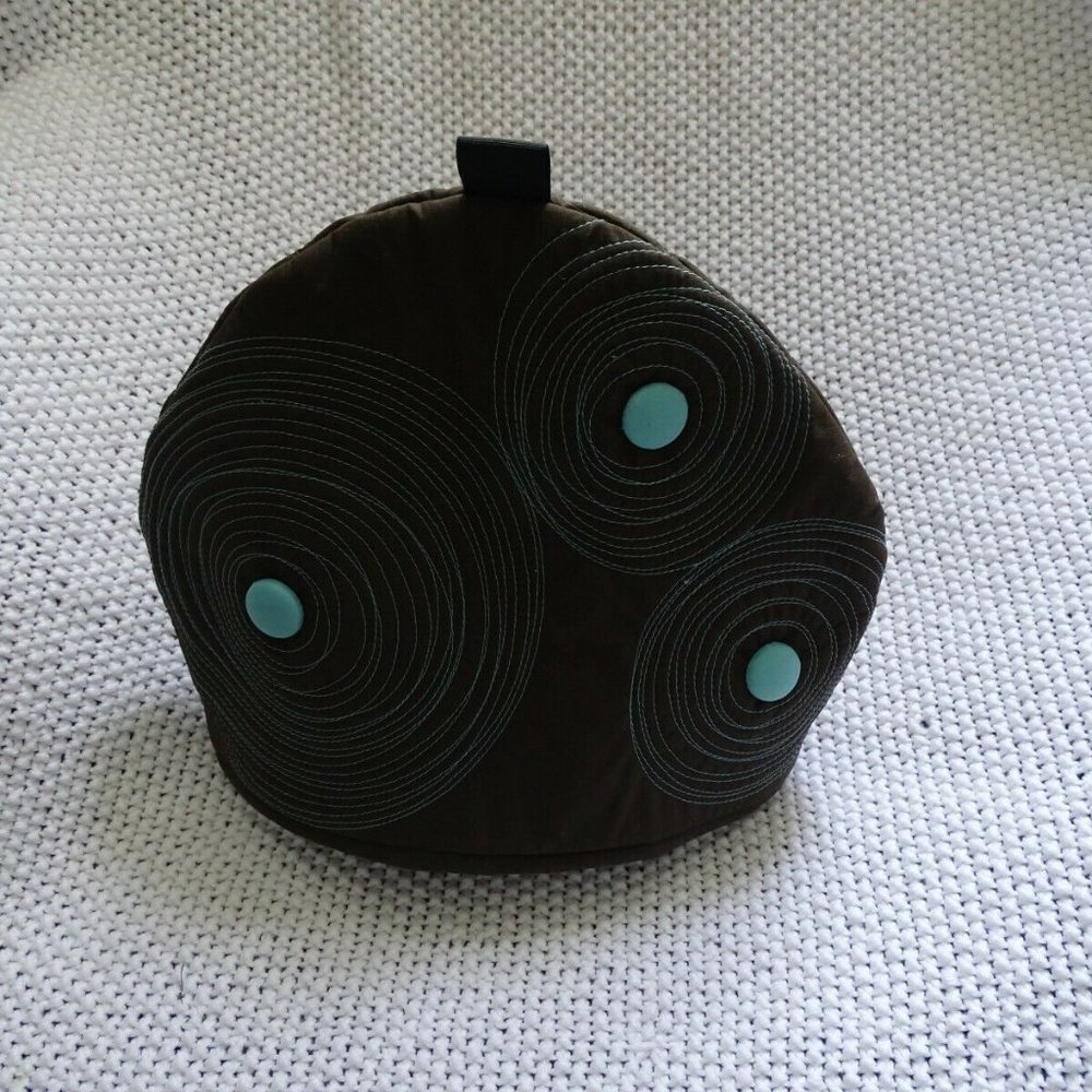 Brown Handmade Turquoise Button Tea Cozy